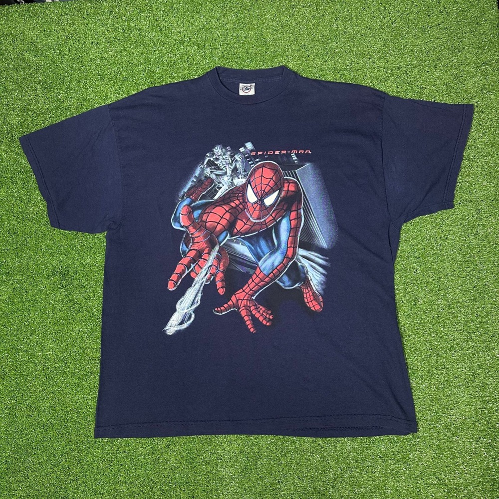 Rare 2000's Vintage Y2K Marvel Spider Man T-Shirt Mens 2XL Delta Pro‎ Weight